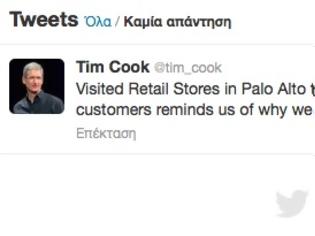 Φωτογραφία για Welcome to Twitter @tim_cook ....Το πρώτο tweet του Tim