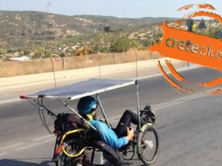 Φωτογραφία για Από την Γαλλία, στο Κιργιστάν και στην Κρήτη με ένα τρίτροχο ποδήλατο… όλο πατέντες!