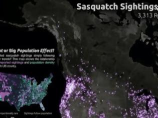 Φωτογραφία για Θεάσεις Sasquatch: 92 Ετών Δεδομένα Σε Έναν Χάρτη!
