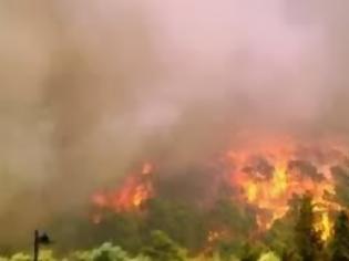 Φωτογραφία για Σε εξέλιξη μεγάλη πυρκαγιά στην ορεινή Κορινθία