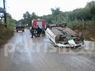 Φωτογραφία για Πύργος: Σώος βγήκε 35χρονος από «τούμπα» αυτοκινήτου!