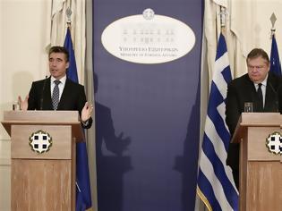 Φωτογραφία για Κοινές Δηλώσεις Αντιπροέδρου της Κυβέρνησης και Υπουργού Εξωτερικών Ευ. Βενιζέλου με το Γενικό Γραμματέα του ΝΑΤΟ Anders Fogh Rasmussen