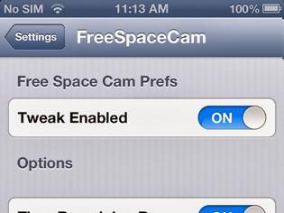 Φωτογραφία για FreeSpaceCam: Cydia tweak new ($0.99)