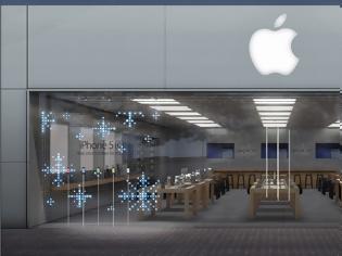 Φωτογραφία για Τα AppleStore φοράνε τα γιορτινά τους