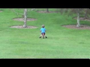 Φωτογραφία για Ο βλάκας πατέρας της χρονιάς. Το παιδί του χτυπάει σε δέντρο και αυτός ξεκαρδίζεται! [Video]