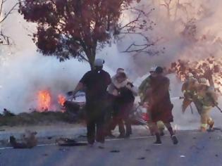 Φωτογραφία για Η ώρα της τραγωδίας – Όταν το αμάξι του Πολ Γούολκερ τυλίχτηκε στις φλόγες [photos]