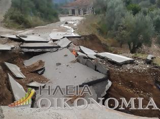 Φωτογραφία για «Έφυγε» ο δρόμος της ΕΟ Πύργου - Τρίπολης