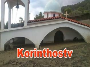 Φωτογραφία για Αρμαγεδδών στην Κορινθία: Εκκλησία θάφτηκε κάτω από λάσπες