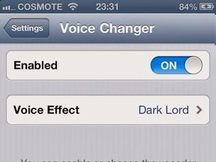 Φωτογραφία για VoiceChanger: Cydia tweak update v0.3-1 ($2.99)