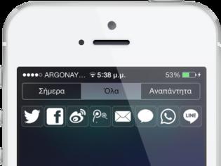 Φωτογραφία για Share Widget for iOS 7: Cydia tweak new free