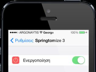 Φωτογραφία για Springtomize 3 - iOS 7: Cydia tweak update v1.0.0-3 ($2.99)