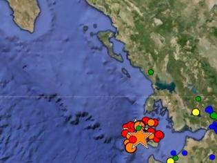 Φωτογραφία για 5,2R δίνει το νέο σεισμό το Γεωδυναμικό-5,3R το Ευρωμεσογειακό