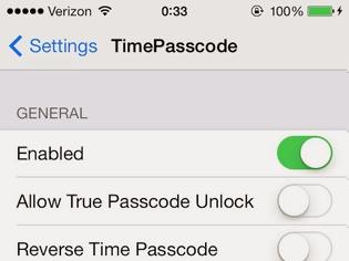 Φωτογραφία για TimePasscode: Cydia tweak new free