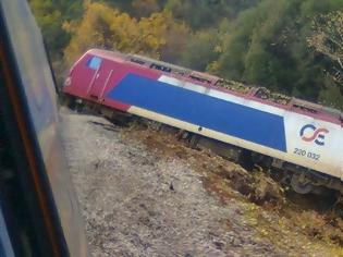 Φωτογραφία για Εκτροχιασμός αμαξοστοιχίας στο Λιανοκλάδι – Συγκρούστηκε με αγελάδα που ήταν στις γραμμές