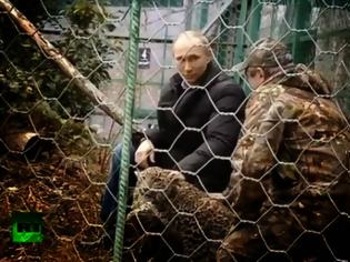 Φωτογραφία για Σε κλουβί με λεοπαρδάλεις μπήκε ο Πούτιν (vid)