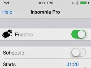 Φωτογραφία για Insomnia Pro: Cydia tweak update v6.0.1