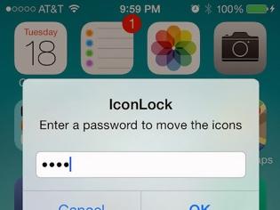 Φωτογραφία για IconLock7 :Cydia tweak new free...κλειδώστε τις εφαρμογές σας