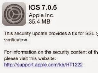 Φωτογραφία για Κυκλοφόρησε το iOS 7.0.6 και iOS 6.1.6  για iPhone, iPad και iPod touch