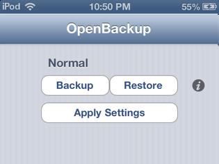 Φωτογραφία για OpenBackup : Cydia tweak update free....δημιουργήστε αντίγραφα ασφαλείας