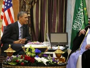 Φωτογραφία για Συνάντηση Ομπάμα με το βασιλιά Αμπντάλα