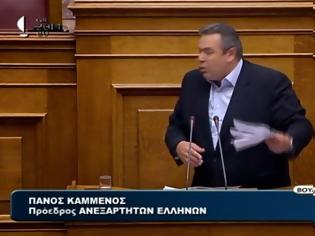 Φωτογραφία για ΤΩΡΑ: Ο Πάνος Καμμένος στο βήμα της Βουλής