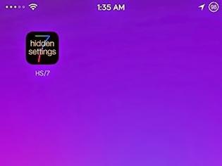 Φωτογραφία για HiddenSettings7 Icon: Cydia tweak new free