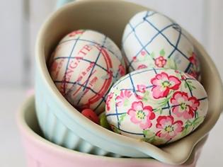 Φωτογραφία για Πασχαλινά αυγά από...χαρτοπετσέτες χωρίς βάψιμο!