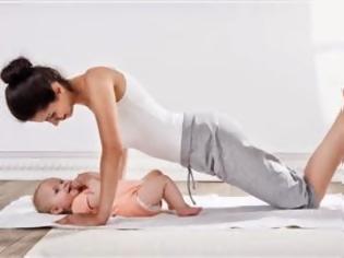 Φωτογραφία για Τέσσερις τρόποι για να γυμναστείτε στο σπίτι με το μωρό σας