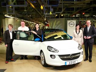 Φωτογραφία για Εντυπωσιακό ορόσημο παραγωγής  για το εργοστάσιο της Opel στη Θουριγγία: Ένα Opel ADAM το 3.000.000ό αυτοκίνητο παραγωγής Eisenach