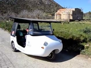 Φωτογραφία για Το πρώτο ηλιακό αυτοκίνητο στη Κρήτη, δοκιμάζεται στα Λασιθιώτικα βουνά