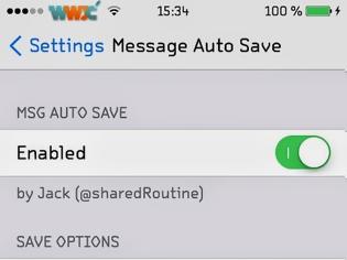 Φωτογραφία για MSGAutoSave: Cydia tweak new v0.0.1-32 ($0.99)