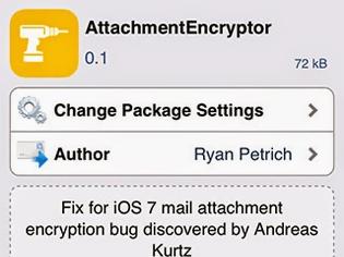 Φωτογραφία για AttachmentEncryptor: Διορθώστε την κρυπτογράφηση των Mail στην συσκευή σας