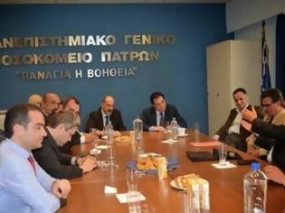 Φωτογραφία για Πάτρα: Δεσμεύσεις Άδωνι για ενίσχυση του προσωπικού στο ΠΓΝΠ - Προανήγγειλε 970 προσλήψεις γιατρών πανελλαδικά