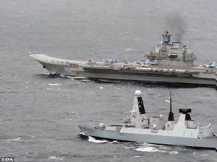 Φωτογραφία για The bear in our backyard: Return of the Cold War as Royal Navy confronts Russian aircraft carrier group in the English Channel for the first time in years