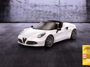 Φωτογραφία για Στην Αυστρία η Alfa Romeo 4C Spider κερδίζει το διάσημο τίτλο «Most Beautiful Car 2014»