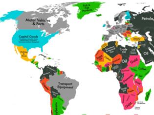 Φωτογραφία για Ο παγκόσμιος χάρτης των εξαγώγιμων προϊόντων - Ποια είναι η κύρια πηγή εσόδων για κάθε χώρα του πλανήτη