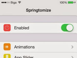 Φωτογραφία για Springtomize 3 - iOS 7: Cydia update v1.1.2-2 ($2.99)