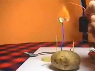 Φωτογραφία για Εντυπωσιακό! Ανάψτε φωτιά με 1 πατάτα! [video]