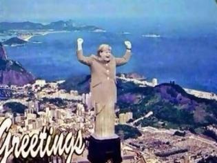Φωτογραφία για Η απόλυτη καζούρα στους Βραζιλιάνους: Έκλαψε μέχρι και το άγαλμα του Χριστού με την ήττα τους! [photos]