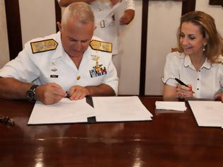 Φωτογραφία για Υπογραφή Μνημονίου Συνεργασίας μεταξύ του Πολεμικού Ναυτικού και του Ιδρύματος Μείζονος Ελληνισμού