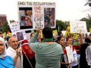 Φωτογραφία για Μεγάλη διαδήλωση υπέρ των Παλαιστινίων έξω από τον Λευκό Οίκο