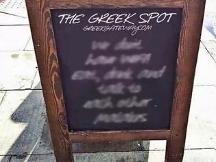 Φωτογραφία για ΞΕΚΑΡΔΙΣΤΙΚΟ: Δείτε την φωτογραφία Ελληνικού εστιατορίου στις ΗΠΑ που έχει κάνει το γύρο του διαδικτύου