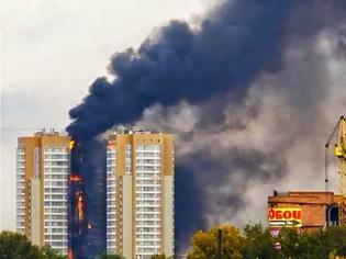 Φωτογραφία για Ρωσία: Τουλάχιστον δύο νεκροί από πυρκαγιά σε κτίριο 25 ορόφων