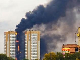 Φωτογραφία για Ρωσία: Μεγάλη πυρκαγιά σε κτίριο 25 ορόφων - Τουλάχιστον δύο νεκροί