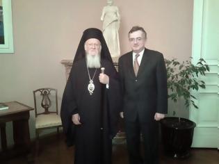 Φωτογραφία για Συνάντηση ΥΦΥΠΕΞ Άκη Γεροντόπουλου με τον Οικουμενικό Πατριάρχη Βαρθολομαίο στην Βιέννη