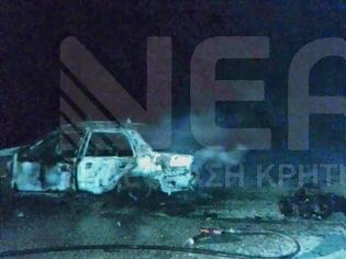 Φωτογραφία για Κρήτη: Θρίλερ με άντρα που κάηκε ζωντανός δίπλα στο αυτοκίνητο που βλέπετε