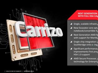 Φωτογραφία για Η AMD ανακοινώνει τα Carrizo και Carrizo-L SOCs