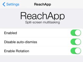 Φωτογραφία για ReachApp: Cydia tweak new free (demo)....δουλέψτε ταυτόχρονα σε δυο παράθυρα σε όλα τα iphone