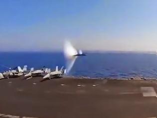 Φωτογραφία για ΑΠΙΣΤΕΥΤΟ βίντεο: Μαχητικό αεροπλάνο σπάει το φράγμα του ήχου [video]