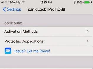 Φωτογραφία για panicLock Pro [iOS 8] :Cydia tweak ....προστατέψετε τις εφαρμογές σας από άλλους